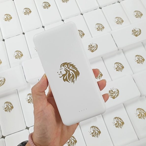 Powerbank สกรีนโลโก้รูปสิงโต