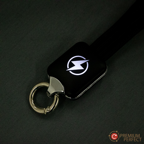 สายชาร์จ-พวงกุญแจ-ห่วงโลหะ-มีไฟ-สีดำ-รุ่น-MIS-CB-019