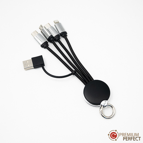 สายชาร์จ-พวงกุญแจ-ห่วงโลหะ-สีดำ-รุ่น-MIS-CB-014