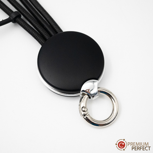 สายชาร์จ-พวงกุญแจ-ห่วงโลหะ-สีดำ-รุ่น-MIS-CB-014